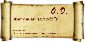 Obernauer Ditmár névjegykártya